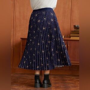 Wizarding World of Harry Potter X SHEIN Navy Hogwarts Midi Skirt size 3XL EUC